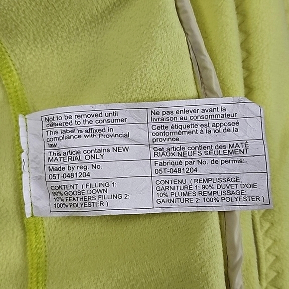 Lululemon Run Bundle Up Down Jacket Hooded Clarity Yellow Polar Cream Size 6 - Picture 14 of 16